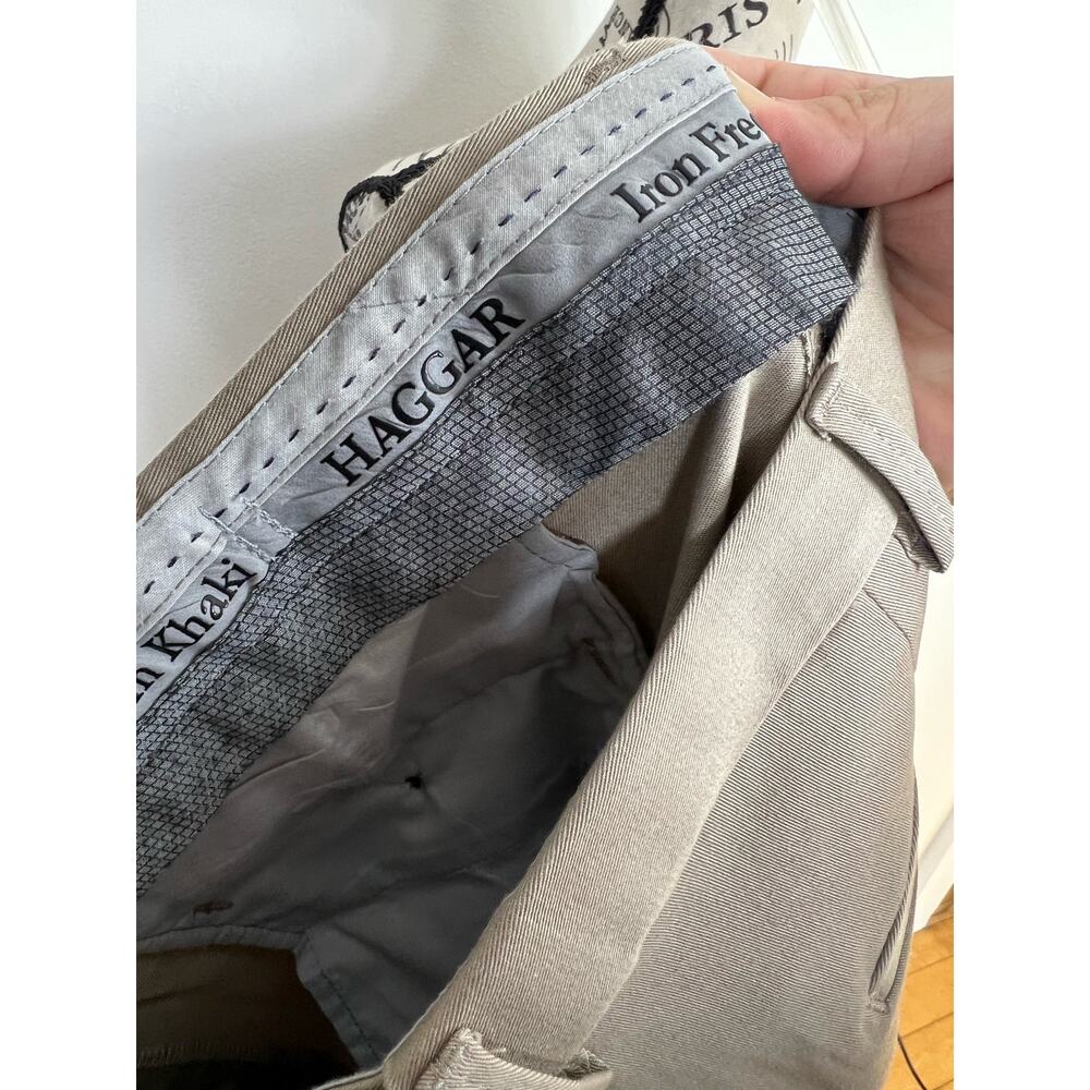 Hagger Classic Fit Tan Khaki Dress pants with pockets - Picture 9 of 9